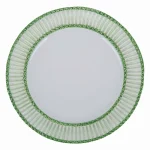 Italian Ceramic Plate Set, 12 UNITS, Dinner & Dessert Designs, GREEN 10''