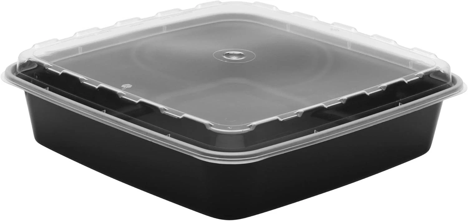 s-l1600 - 2025-12-16T134934.565 Cube Packaging Square Meal Prep Containers with Clear Lids 48oz, CR-1047, 100 pack - Image 1