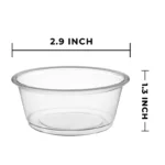 Biocean Clear Portion Cups Polypropylene 3.25 oz - 2500 pieces/carton - Image 2