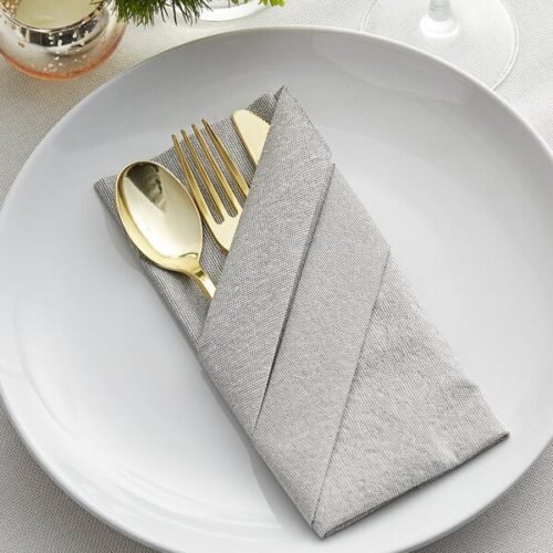 Hoffmaster Natural Onyx Linen-Like Dinner Napkins 16×16