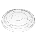 Biocean 32oz Flat Clear Plastic Lids (107mm) - 500 Units per case - Image 2