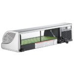 Hoshizaki HNC-120BA-L-SLH Curved Glass Refrigerated Sushi Display Case 47" - Left Side Compressor - Image 2