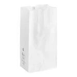 DURO 8 lb White Paper Bags - 500 Count (6⅛" x 4⅛" x 12 7/16") - #51028 - Image 2