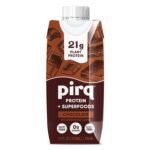 PIRQ 21g Plant Based Protein Shake, 25 Superfoods, Chocolate, 4- 11 FL OZ Shakes (3 pack), Sugar Free (12 COUNT/CASE) - Image 2