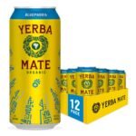 Yerba Madre Organic Yerba Mate, Energy Drink Alternative, Bluephoria, 150mg Natural Plant Based Caffeine, Better for You Energy & Focus, No Jitters or Crash, 15.5 Oz (Pack of 12)