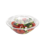 UNICUP 175mm-32oz Clear Plastic Salad Bowls with Lids, 150 Set (UN-SL320)