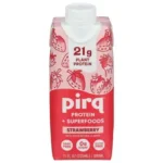 PIRQ 21g Plant Based Protein Shake, 25 Superfoods, STRAWBERRY With other Natural Flavors, 3-4 Pack, 11 FL OZ Shakes (3 pack), Sugar Free (12 COUNT/CASE)