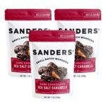 Sanders Fine Chocolate Dark Chocolate Sea Salt Caramel Pouch- 7 Ounce, 3 Pack
