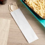 Bagcraft Papercon Togo Silverware Bag, 10" Length x 2-3/4" Width, White (Case of 2000) #300039