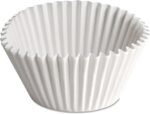 Hoffmaster 610070 2-1/4 Inch Bottom Width by 1-7/8 Inch Wall Height 6 Inch White Fluted Paper Bake Cup 500-Pack (Case of 20)