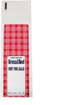 UltraSource Ground Beef Freezer Bags, 2 lb "Not for Sale"Red Plaid (Pack of 1000) - Image 2