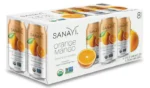 Sanavi Organic Orange Mango Sparkling Spring Water Cans (12 fl oz x 8 ct)