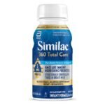 Similac 360 Total Care Infant Formula, Has 5 HMO Prebiotics, Our Closest Prebiotic Blend to Breast Milk, Non-GMO, Baby Formula, Ready to Feed, 8-fl-oz Bottle, Pack of 24