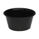 Dixie 3.25 oz. Plastic Portion Cup Black, 2,400 Count (200 Cups Per Sleeve, 12 Sleeves Per Case)