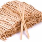 Berkley Square Beige 5.5'' Wood Coffee Stirrers - 1000 Count- 1 Pack