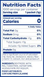 EQUAL 0 Calorie Sweetener, ORIGINAL, Zero Calorie Sugar 115 Count (Case of 12 Pack) - Image 4