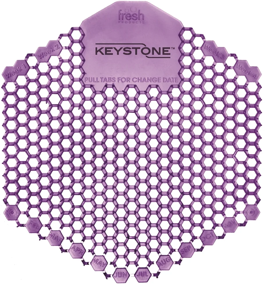 0043256 Keystone Wave 3D, Splash-Proof, De-Odorizing, Gel Urinal Screen, Lavender, 6 Count #6101812 - Image 1