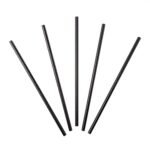 PrimeWare 7.75″ Jumbo Paper Straw Black Unwrapped- 500 count (8 pack/Case) - Image 2