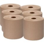 Hardwound Roll Towel, 1-Ply, Brown, 700 Ft, 6 Roll/Carton