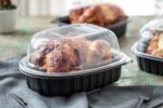 PACTIV ClearView MealMaster Chicken Roaster, 10x 8x 5in, Black Clear, 95 units/Carton - Image 2