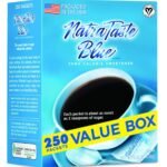 NatraTaste Blue Zero Calorie Sweetener, Bulk Sugar Substitute for Coffee, Iced Tea, Lemonade, Sugar Alternative, 250 Packets Value Box (8 pack)