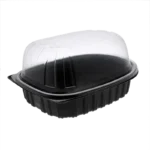 PACTIV ClearView MealMaster Chicken Roaster, 10x 8x 5in, Black Clear, 95 units/Carton