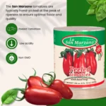 La San Marzano PEELED TOMATOES With Basil Leaf 106oz - 6 Cans - Image 2