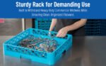 Carlisle RF-14 Carlisle Blue Color, Polypropylene OptiClean Combination/Flatware Rack - Image 2