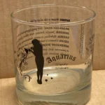 Customizable AQUARIUS Zodiac Sign Glass Tumblers, 11 oz- 12 Count /Case