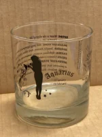 Customizable AQUARIUS Zodiac Sign Glass Tumblers, 11 oz- 12 Count /Case
