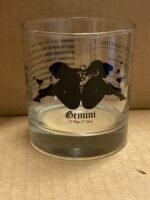 Customizable GEMINI Zodiac Sign Glass Tumblers, 11 oz- 12 Count /Case