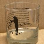 Customizable AQUARIUS Zodiac Sign Glass Tumblers, 11 oz- 12 Count /Case