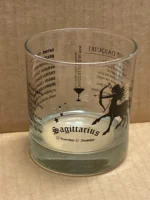 Customizable SAGITTARIUS Zodiac Sign Glass Tumblers, 11 oz- 12 Count /Case
