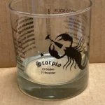 Customizable SCORPIO Zodiac Sign Glass Tumblers, 11 oz- 12 Count /Case