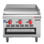 Cookline RGB-24M 24" Commercial Countertop Gas Raised Griddle Broiler Combo - 54,000 BTU - Image 2