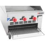 Cookline RGB-24M 24" Commercial Countertop Gas Raised Griddle Broiler Combo - 54,000 BTU - Image 4