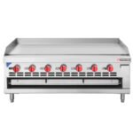 Cookline RGB-48M 48" Commercial Countertop Gas Raised Griddle Broiler Combo - 126,000 BTU - Image 2