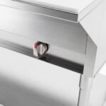 Prepline 48" Three Well Gas Hot Food Steam Table with Lighted Sneeze Guard and Undershelf - Image 4