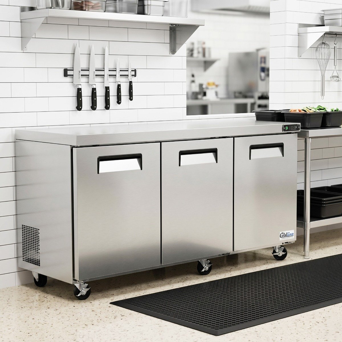 72-inch-narrow-depth-undercounter-worktop-refrigerator_1.jpg Coldline UCN-72R 72" Narrow Depth Undercounter Worktop Refrigerator - Image 1