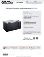 Coldline BBC-65 65" Horizontal Reach-In Black Bottle Cooler - 18 Cu. Ft. - Image 9