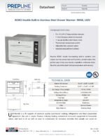 Prepline BDW2 Double Built-in Stainless Steel Drawer Warmer- 900W, 120V - Image 2