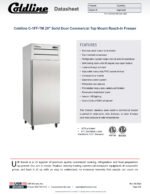Coldline C-1FF-TM 27" Solid Door Commercial Top Mount Reach-In Freezer - Image 9