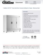 Coldline C-3FF 81" Three Solid Door Commercial Reach-In Freezer - Stainless Steel - Image 8