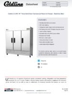Coldline C-3FK 78" Three Solid Door Commercial Reach-In Freezer - Stainless Steel - Image 2
