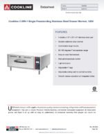 Cookline C-DW-1 Single Freestanding Stainless Steel Drawer Warmer, 120V - Image 3