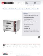 Cookline C-DW-2 Double Freestanding Stainless Steel Drawer Warmer, 120V - Image 3