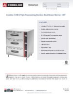 Cookline C-DW-3 Triple Freestanding Stainless Steel Drawer Warmer, 120V - Image 6