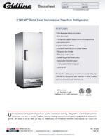 Coldline C12R 25" Solid Door Commercial Reach-In Refrigerator-11 Cu. Ft. - Image 7