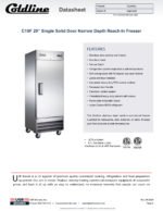 Coldline C19F 29" Solid Door Commercial Reach-in Freezer - Narrow Depth - Image 6