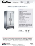 Coldline C35F 40" Solid Double Door Commercial Reach-In Freezer, Stainless Steel - Image 8